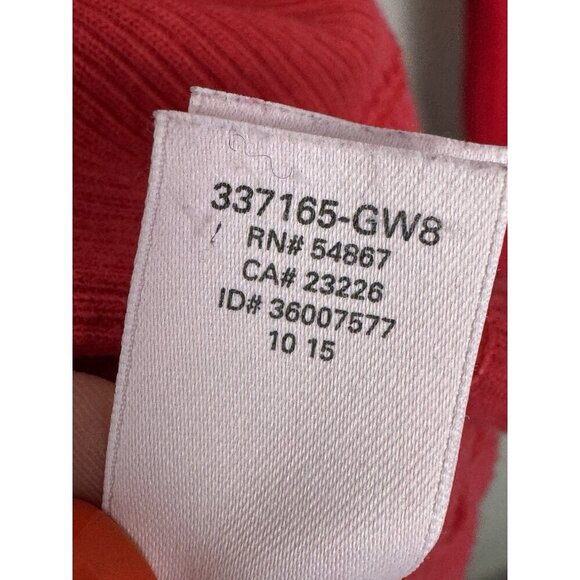 Victorias Secret Y2K M Red Waffle Knit Thermal Henley Top Cozy Lounge Coquette - Picture 7 of 8